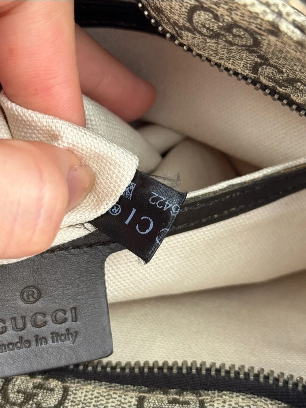Gucci Flat GG Supreme Brown GG Canvas Crossbody Bag